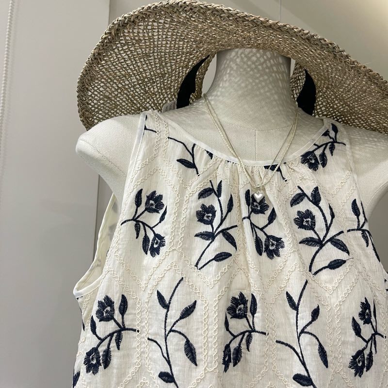 SYsYouthfully O-Ausschnitt-Hem – Embroidery Cotton Shirt Bewertung und Preis
