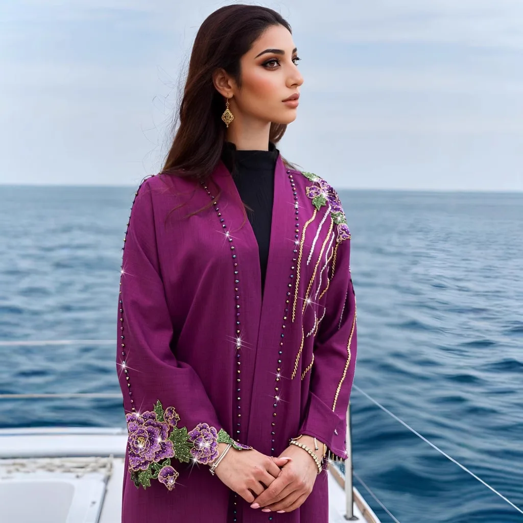 Bestickte Offene Abaya Dubai K – Embroidery Kebaya Bewertung und Preis